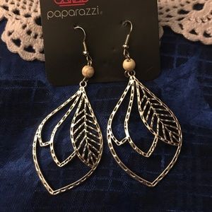 Silver Leaf Dangle Earrings